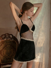 Florea - Velvet Lace Mesh Slip - 12067