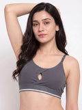 Florea - Ribbed Free Size Sports Bra Gray (5822)