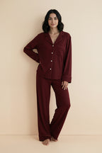 Florea Cloud Pajama Set - Maroon