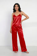 Florea Summer Cami Silk Sleeveless - Red