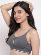 Florea - Ribbed Free Size Sports Bra Gray (5822)