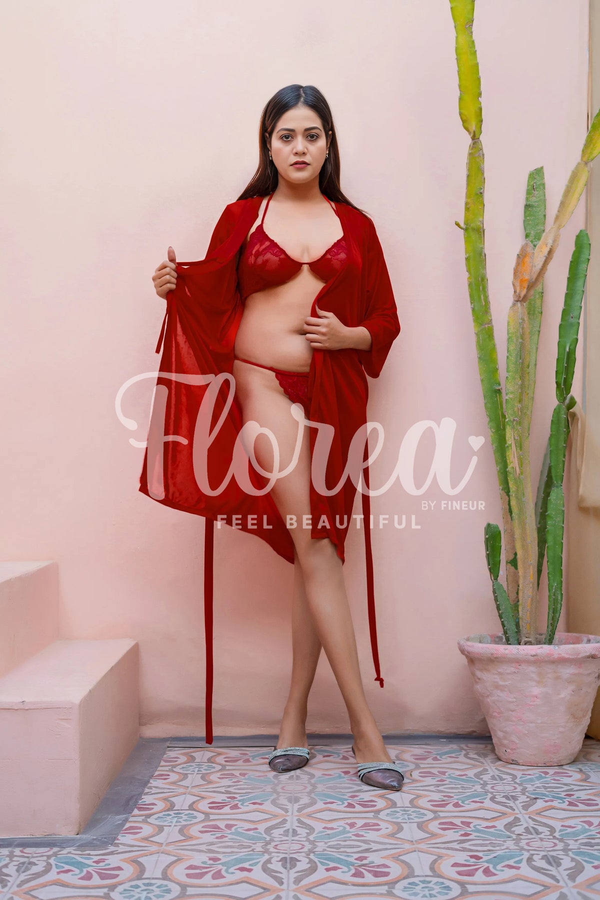 Florea - 3 pcs Nighty Set - 014
