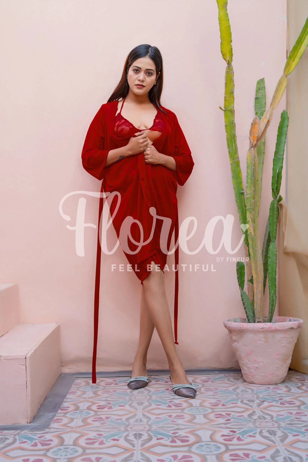 Florea - 3 pcs Nighty Set - 014
