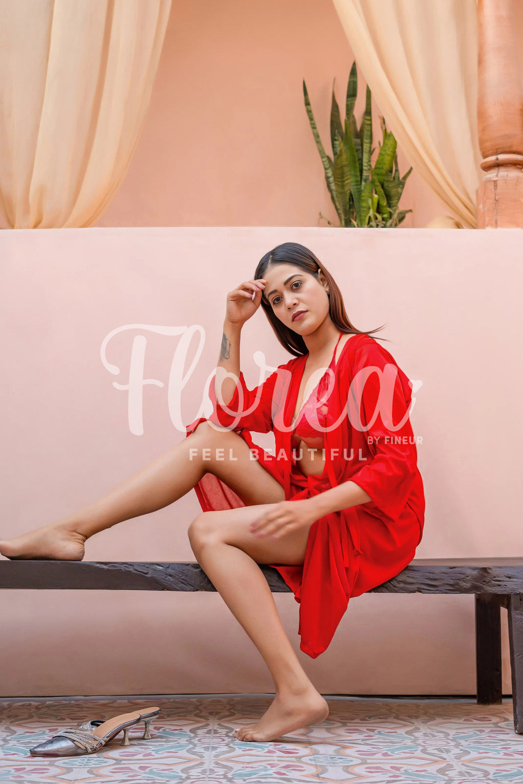 Florea - 3 pcs Nighty Set - 014