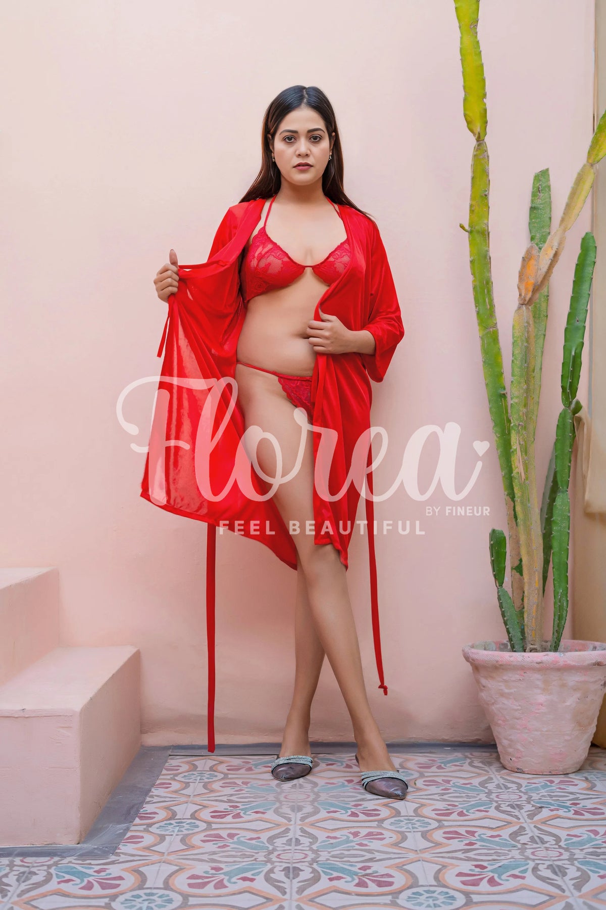 Florea - 3 pcs Nighty Set - 014
