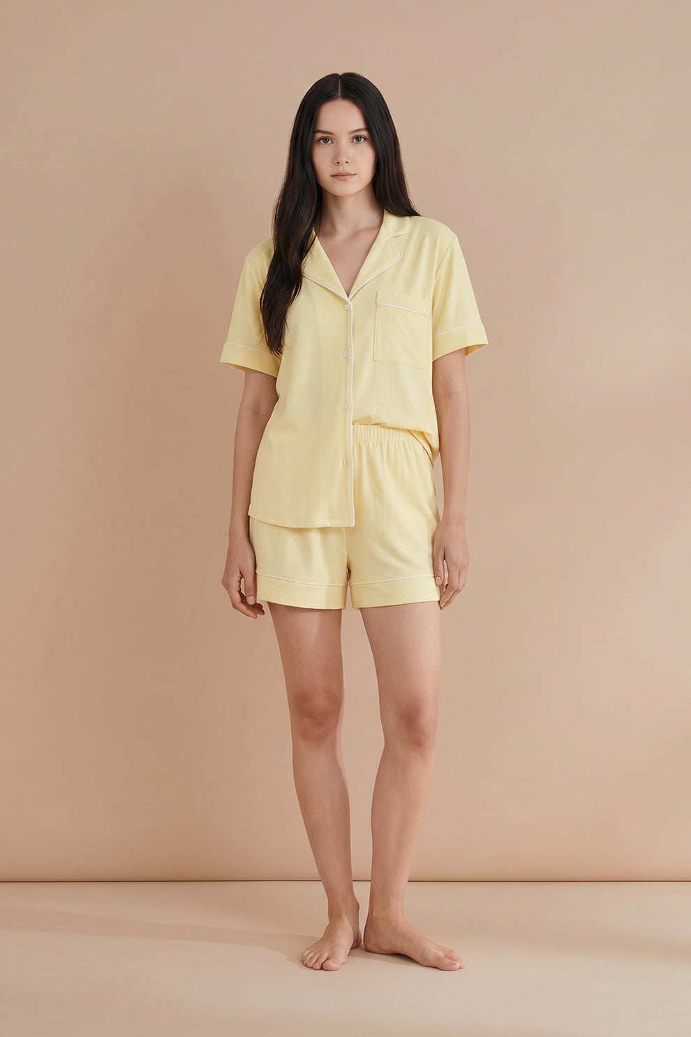 Florea Linen Shortie Set - Butter