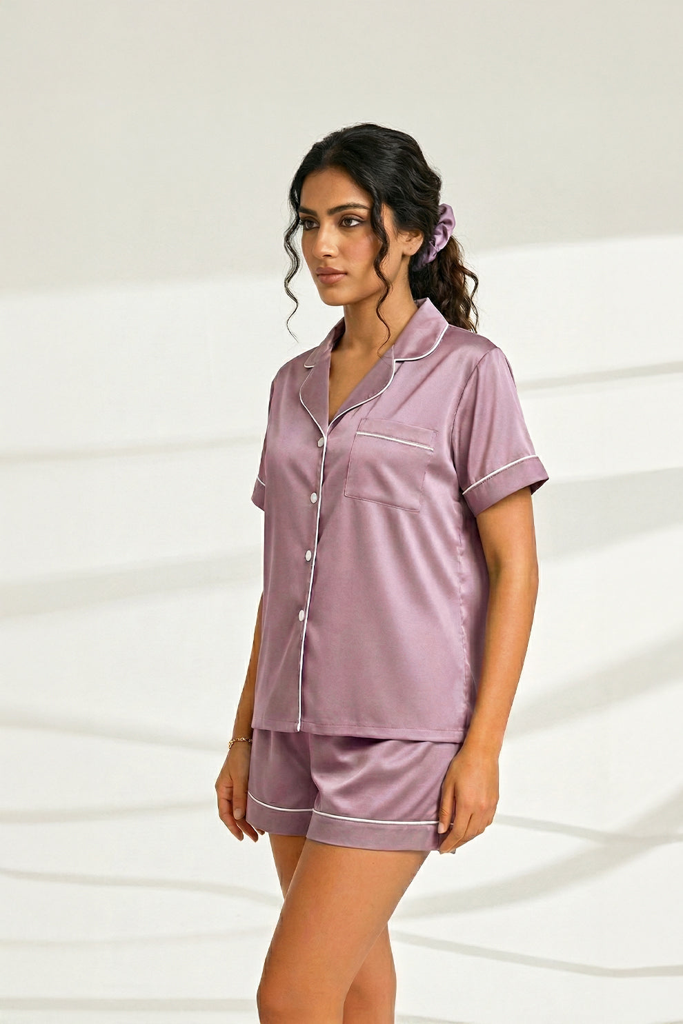 Florea Summer Chill Set With Scrunchie - Lilac