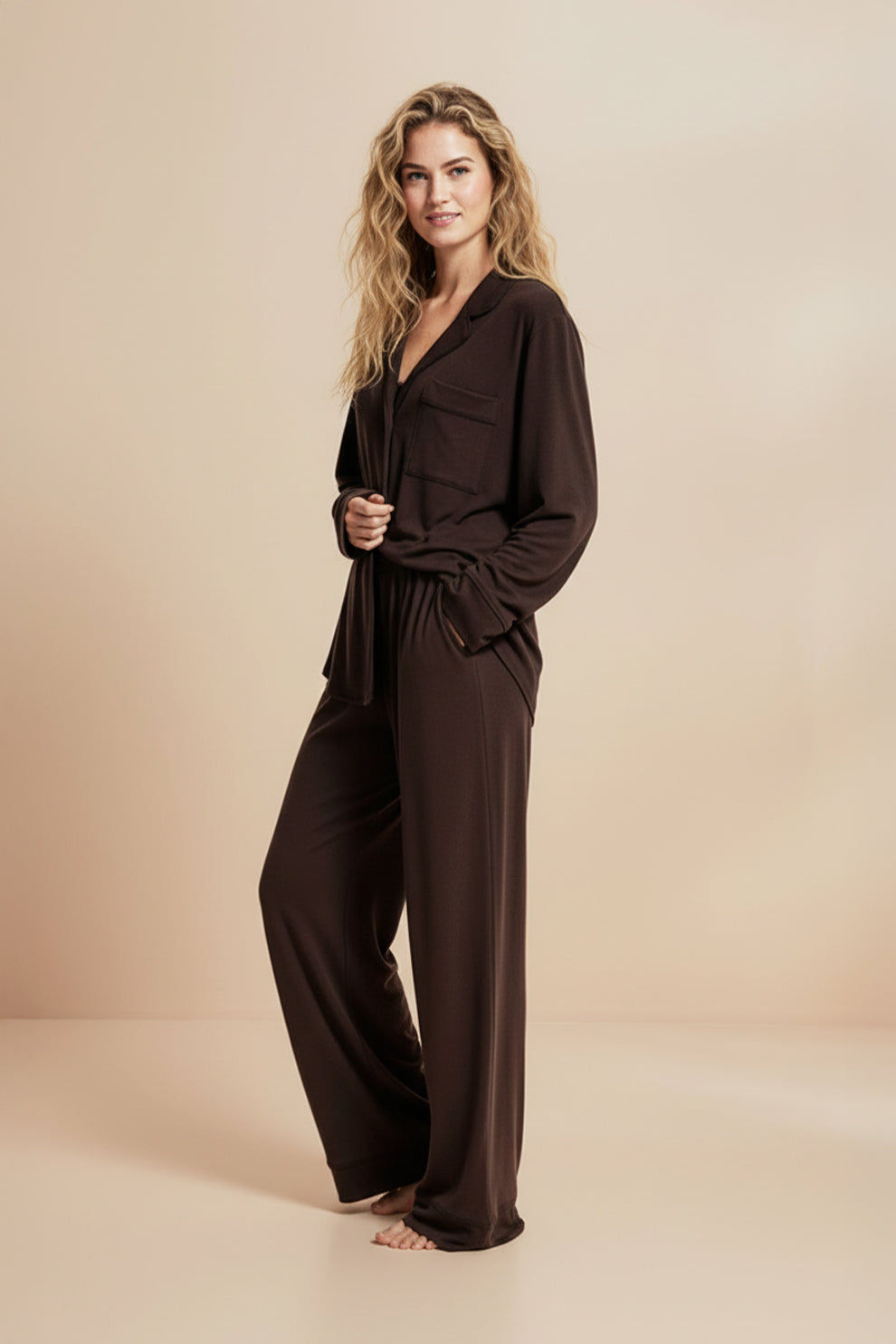 Florea Cloud Pajama Set - Mocha