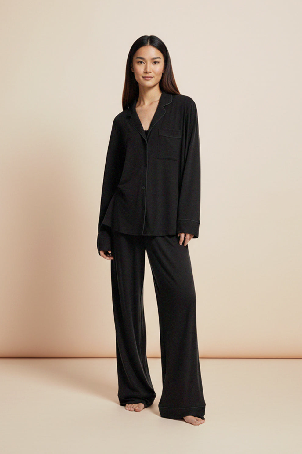 Florea Cloud Pajama Set - Black