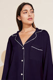 Florea - Solid Boski Linen PJs ~ Navy Blue