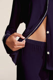 Florea - Solid Boski Linen PJs ~ Navy Blue