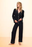 Florea - Solid Boski Linen PJs ~ Black