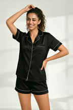 Florea Summer Chill Set With Scrunchie - Black