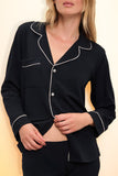 Florea - Solid Boski Linen PJs ~ Black