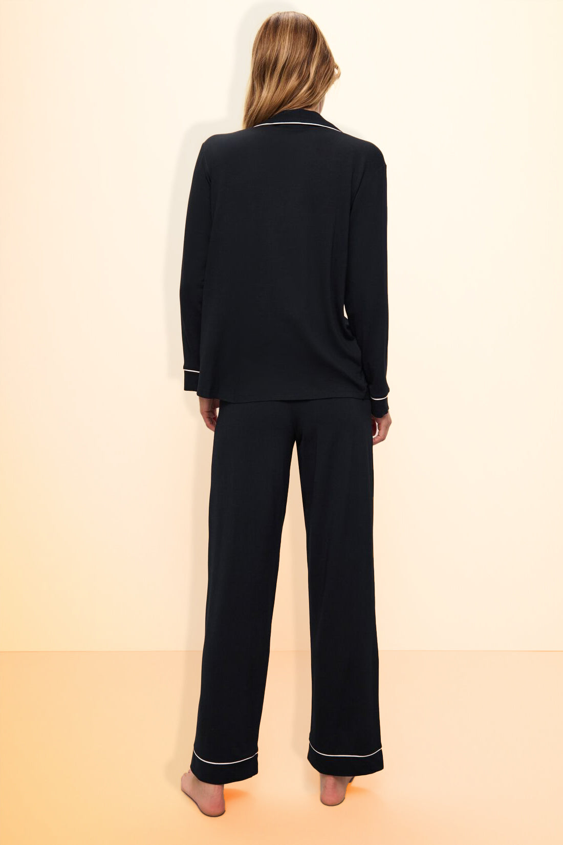 Florea - Solid Boski Linen PJs ~ Black