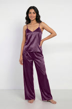 Florea Summer Cami Silk Sleeveless - Purple