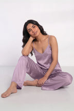 Florea Summer Cami Silk Sleeveless - Lilac