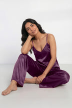 Florea Summer Cami Silk Sleeveless - Purple