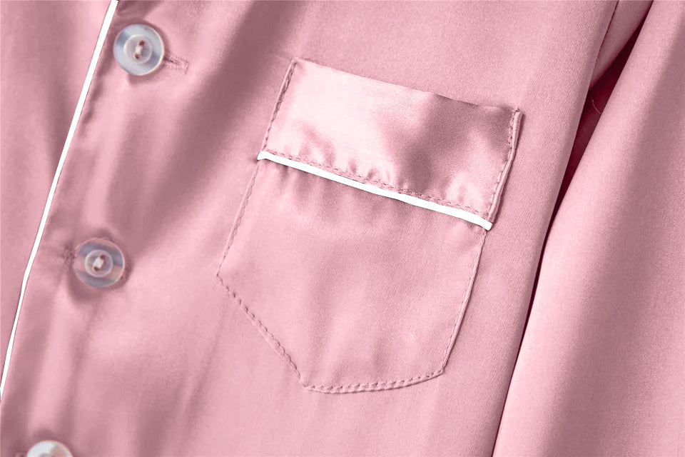 Kids Silk PJ Set - Pink