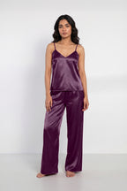 Florea Summer Cami Silk Sleeveless - Purple