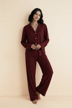 Florea Cloud Pajama Set - Maroon