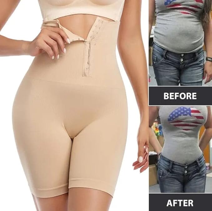 Florea - Seamless High Waist Corset for Flat Belly - Beige- 002