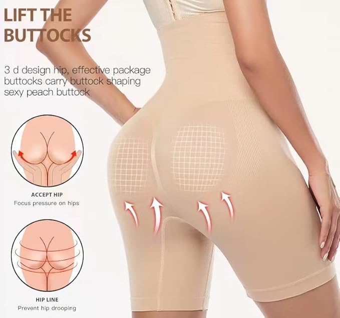 Florea - Seamless High Waist Corset for Flat Belly - Beige- 002