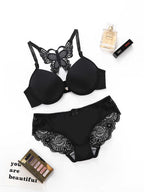 Florea - Butterfly  Front lock Bra panty set