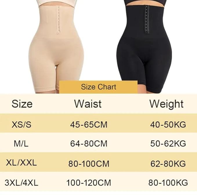 Florea -  High Waist Air Flex body shaper - Beige & Black-003