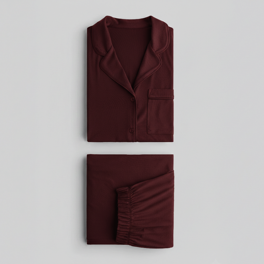 Florea Cloud Pajama Set - Maroon