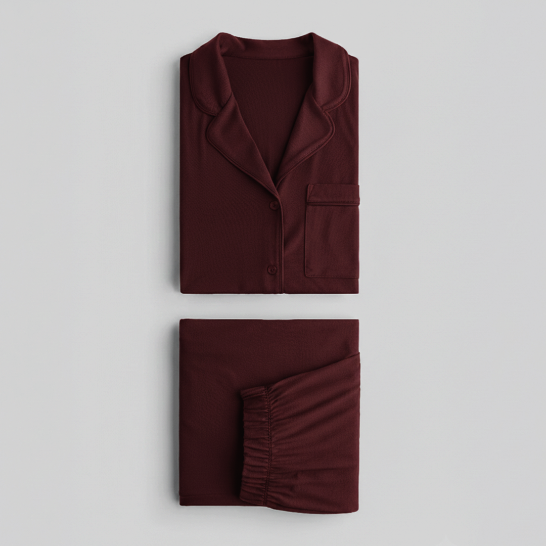 Florea Cloud Pajama Set - Maroon